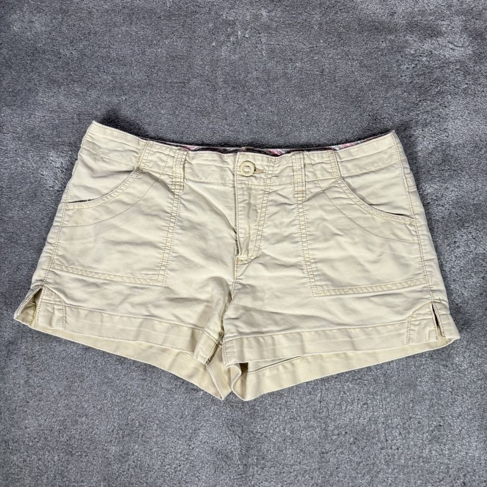 American Eagle Shorts Womens 10 Beige Khaki Chino Flap Pocket Sailor Coastal Y2K
